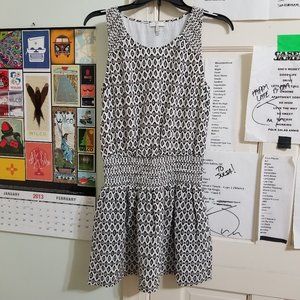 Joie dress XS Lawska leopard animal geometric print sleeveless drop waist lined